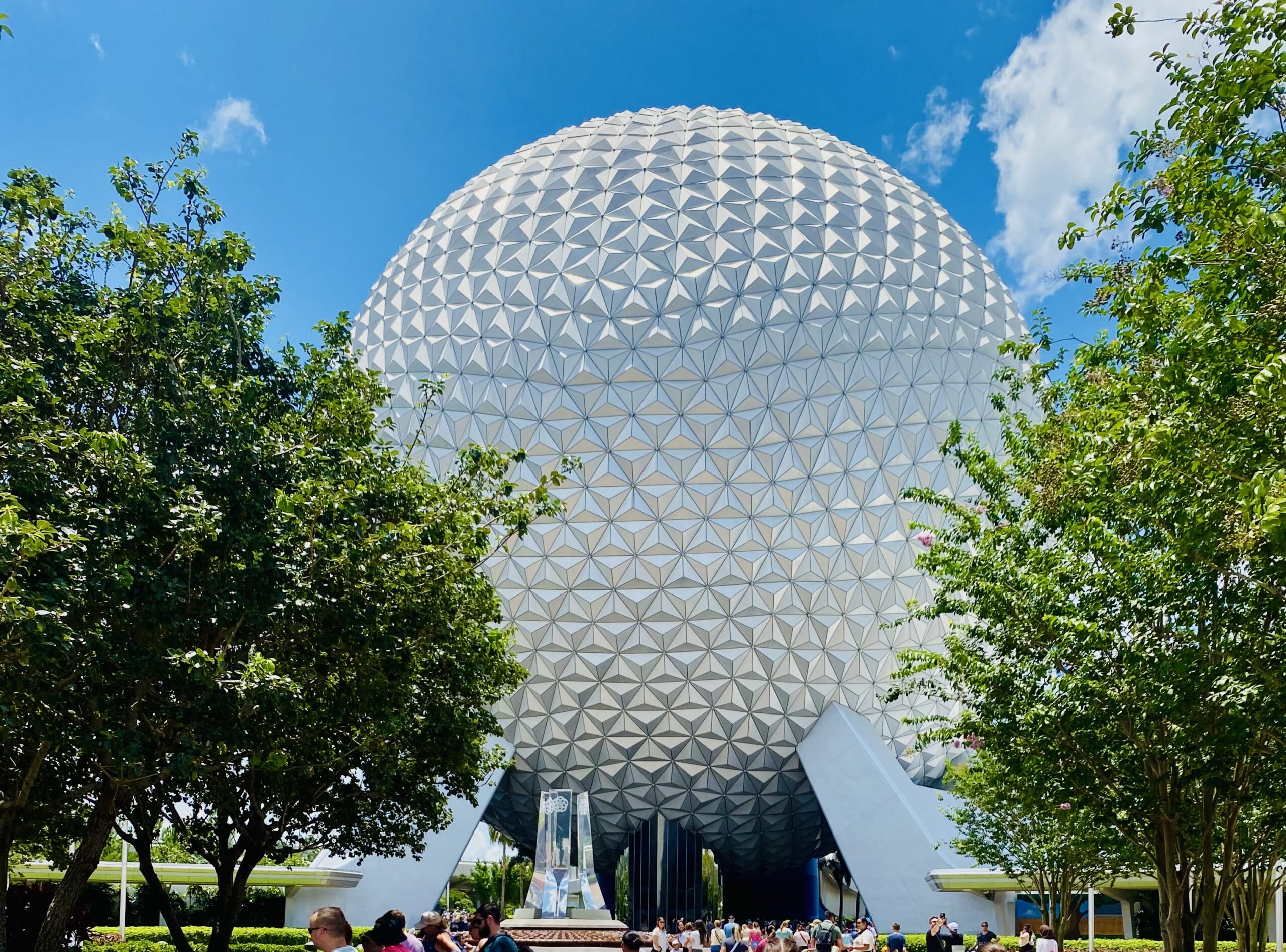 Spaceship Earth at EPCOT used for Disney updates and refurbishment news.
