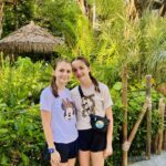 Girls enjoying and relaxing at Disney’s Animal Kingdom.